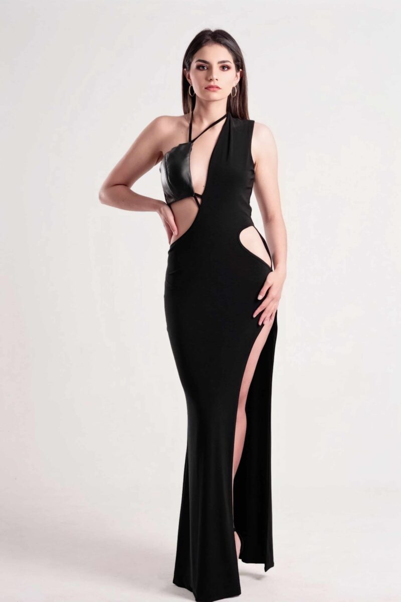 Vestido noche  asimétrico NF - Image 7