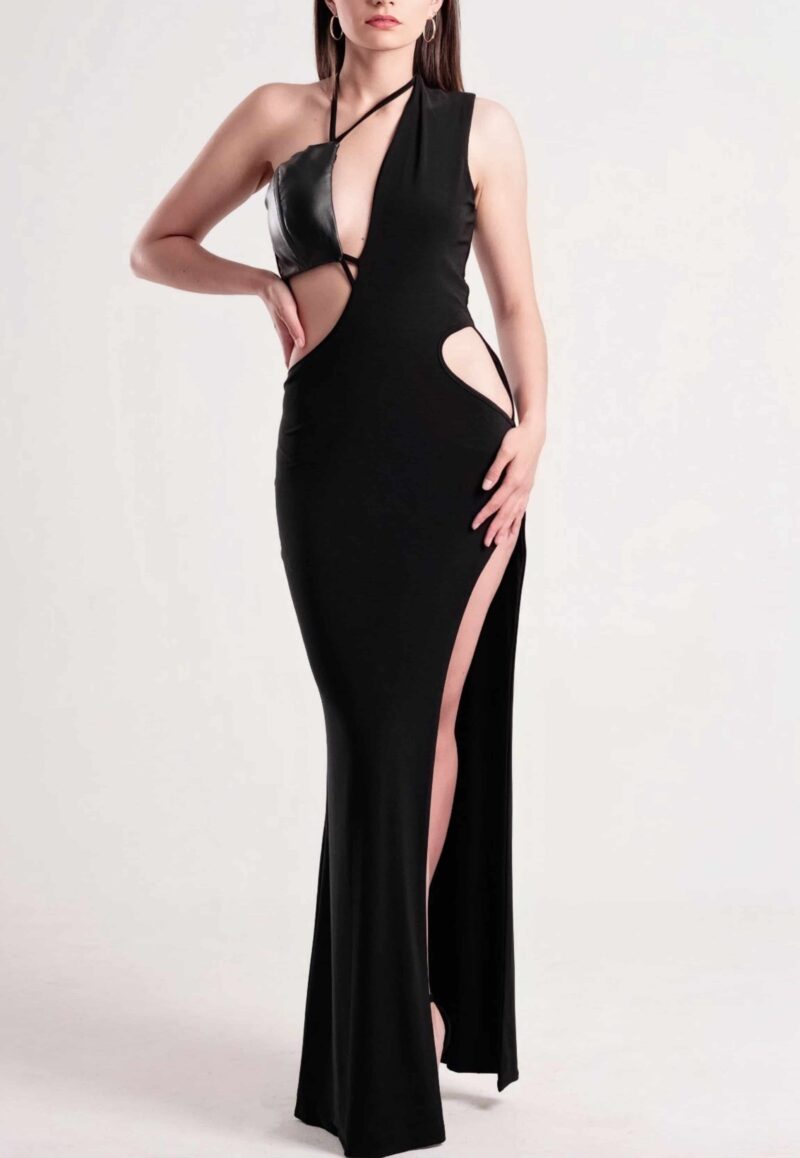 Vestido noche  asimétrico NF