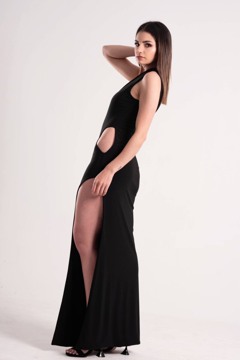 Vestido noche  asimétrico NF - Image 8